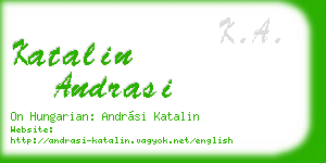 katalin andrasi business card
